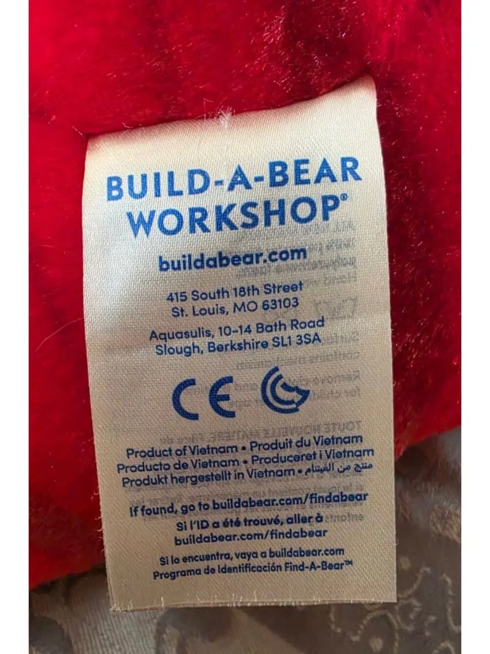Build-A-Bear Workshop Red T-Rex Dinosaur Plush Stuffed Animal 19" Yellow Eyes - Picture 5 of 7